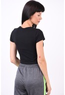 Women T-shirt Noisy May Nmsilja Black/Angel